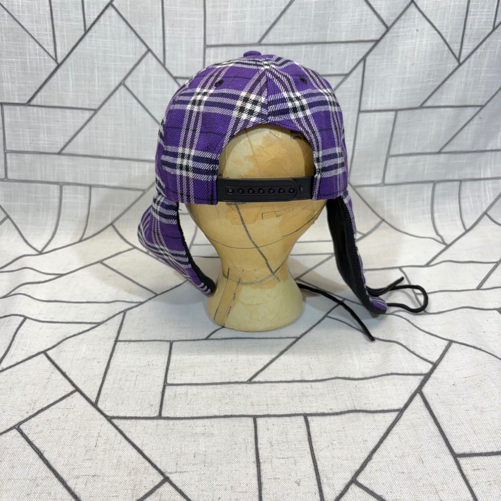 Melonwear Colorado Rockies Hat OSFA Purple Plaid Ear Flap Snapback Baseball Cap - Picture 5 of 8
